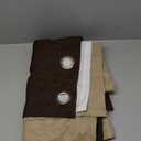 Curtainworks Kendall Color Block Grommet Curtain Panel, 84-Inch, Chocolate (52"W x 84"L (Pack of 1))