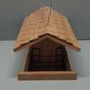 Large Cedar Wood Bird Feeder for Outdoors Hanging With 2 Suet Cages - Waterproof Garden Decoration