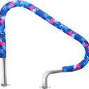 Junkin Flamingo Pool Handrail Cover Swimming Pool Hand Rail Slip Resistant Cover Blue Grip(6 Feet)