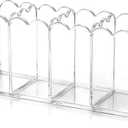 Sabary Scalloped Acrylic Dry Erase Marker Holder Whiteboard Non Slip Coastal Style Pen Holder for Fridge Locker Organizer for Work Locker Desk Accessories Pencil Cup(7.9 x 2.7 x 3.5'')