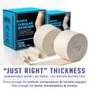 EVERLIT Elasticated Tubular Support Bandage | Stockinette Tubing for Large Arm, Knees, Legs | Light to Moderate Compression Bandage Roll For Tissue Support (Size G+ | 5" x 11 yd)