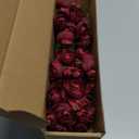 Letjolt Ranunculus Artificial Flower 18 Pcs Red Silk Ranunculus Wedding Bouquet Engagement Centerpieces Arrangements Bridal Shower Decorations Home Decor, Dark Red