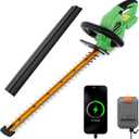 WORKPROX 20V Cordless Hedge Trimmer, Electric Bush Shrub Trimmer, 22" Dual-Action Blade and 3/4" Cutting Capacity with Safety Lock, Great for Garden, Yard, 2.0Ah Battery & Charging Cable Included