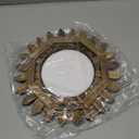 Honiway Wall Mirror Decorative 12 inch Rustic Wood Mirror Sunburst Boho Mirror for Entryway Bedroom Living Room Bathroom House Warming Gifts New Home Essential Carbonized Wood