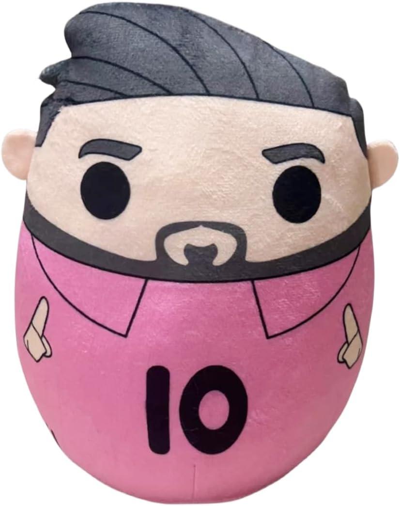 Dupuci Cartoon Soccer Star with Soccer Jersey 10 Plush Figure Toy Number 10 Soccer Player Plush Pillow