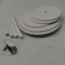 GENMOUS 4 Tiered Beaded Cake and Cupcake Stand Combo for Birthday Party Decor, Rustic Wooden Cupcake Tower Stands for 50 Cupcakes, White Cupcake Tier Stand Display for Wedding Baby Shower Tea Party