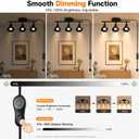 3 Light Plug in Track Lighting Kit,Modern Plug in Ceiling Light Fixture,16.4ft Cord,Timer & Dimming Switch,3 Way Ceiling Spot Lighting,Flexibly Rotatable Light Head (Black)
