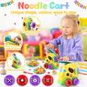 PLAY 2 in 1 Color Dough Kitchen Creations Set, Ice Cream Noodle Maker Color Dough Sets for Kids Ages 4-8, Kitchen Food Toys for Boys Girls Kids Toddlers Ages 3+, with 18 oz Multicolor Clay