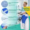 Wearable Urine Collector for Men Set with External Catheter for Men Silicone Pouch Adjustable Fixing Pants and Two Urinary Bags 2000ml and 1000ml for Comfortable Daily Wear, Elderly Men Black