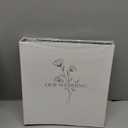 Lanpn Wedding Photo Album 4x6 600 Pocket Photos Slip in, Linen Cover Large Capacity Newlywed Marriage Album Hold 600 Horizontal Vertical Photos (Flower, White)