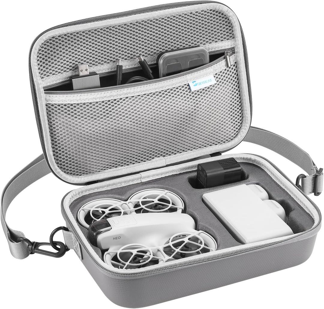 Skyreat Neo Carrying Case, Compact Storage Fly More Combo Case, Portable Travel Protective Shoulder Bag for DJI Neo Drone and Two-Way Charging Hub Accessories
