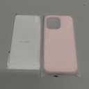 GONEZ for iPhone 15 Pro Max Case Silicone, Compatible with Magsafe, Camera Protector + Screen Protector, Soft Anti-Scratch Microfiber Lining, Liquid Silicone Shockproof Phone Cover, Chalk Pink