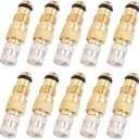 Tractor Air Liquid Valve, Brass Tire Valve Stems TR218A TR618A CH3 Core Housings Replacement (Pack of 10)