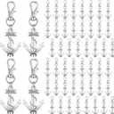 Therwen 50 Pcs Anchor Keychain Bulk Ocean Themed Party Favor Wedding Favors 3D Silver Anchor Keychains for Guests Creative Souvenirs Gifts Nautical Theme Party Decorations