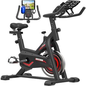 Exercise Bikes Stationary,Exercise Bike for Home Indoor Cycling Bike for Home Cardio Gym,Workout Bike with Mount & LCD Monitor,Silent Belt Drive (BLACK)