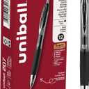 uni-ball 207 Retractable Gel Pens Bold Point, 1mm, Black, 12 Pack