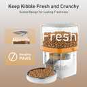 Automatic Cat Feeder, 3L Cat Food Dispenser with Anti-Jam Design, Over 180-day Battery Life, 1-6 Meals Per Day with Stainless Steel Cat Bowl, Keep Dry Food Fresh, Timed Pet Feeder Also for Small Dog