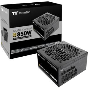 Thermaltake Toughpower GT 850W ATX 3.1 Standard Power Supply; 80 Plus Gold Efficiency; Smart Zero Fan; Native 450W PCIe 5.1 Connector; PS-TPT-0850FNFAGU-3 (Black)