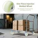 W B D WEIBIDA Heavy Duty Caster Wheels 5 Inch - 3500 LBS, PP Plate Castor Set of 4 with Double Ball Bearings, Non-Marking Industrial Swivel Casters for Hand Trucks, Carts, Industrial (2 Brake 2 Rigid)