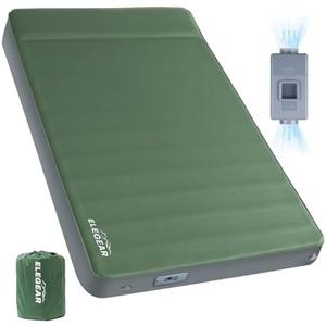 Elegear Air & Foam Self Inflating Sleeping Pad with Electric Pump 4" Full | CumbreX™ Camping Mattress with Pillow, Ultra-Thick Memory Foam, R-value 9.5, 4-Season Camp Mat, Double Camping Pad for Travel(missing pump)