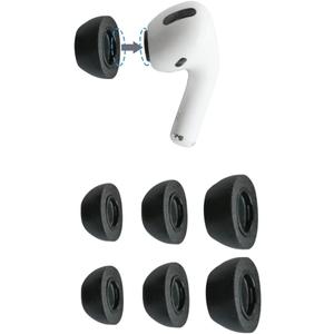 Comply Memory Foam Replacement Earbud Tips for Apple AirPods Pro 1 & 2 | Ultimate Comfort, Secure Fit, Superior Noise Isolation | Anti Slip, Prevent From Falling Out | Black (S/M/L) (3 Pairs)