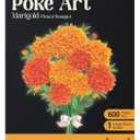 Unwynd Poke Art Marigold Flower Bouquet | Mess-Free Arts and Crafts for Adults | Teen Craft Kits | Mother's Day Flowers Gift | Gifts for Mother, Women and Men