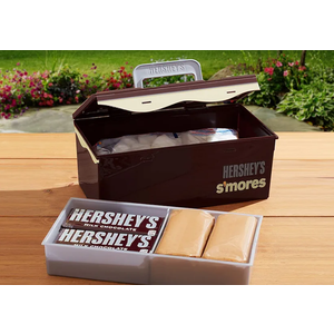 Mr. Bar-B-Q Hershey's S'mores Caddy Tray Organizer, FOOD ITEMS NOT INCLUDED, Store All Essentials for Making S'mores On The Go for Picnics, Tailgating with Removable Tray & Carrying Handle