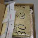 30th Birthday Decorations for Her, Champagne Gold Happy 30th Birthday Decorations for Her, 30 Sash and Crown, Banner, Fringe Curtains, Hanging Paper Fans, 30 Year Old Party Supplies Set