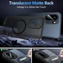 Hensinple Magnetic for OnePlus 15R Case, with OnePlus 15R Screen Protector, [Compatible with MagSafe] Translucent Matte Shockproof Military Grade Protection Cover Phone Case for OnePlus 15R 5G(Black)