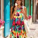 moskill Summer Dresses for Women 2026 Casual Sundresses Beach Cover Ups Sleeveless Tshirt Swing Dress with Pockets (M)