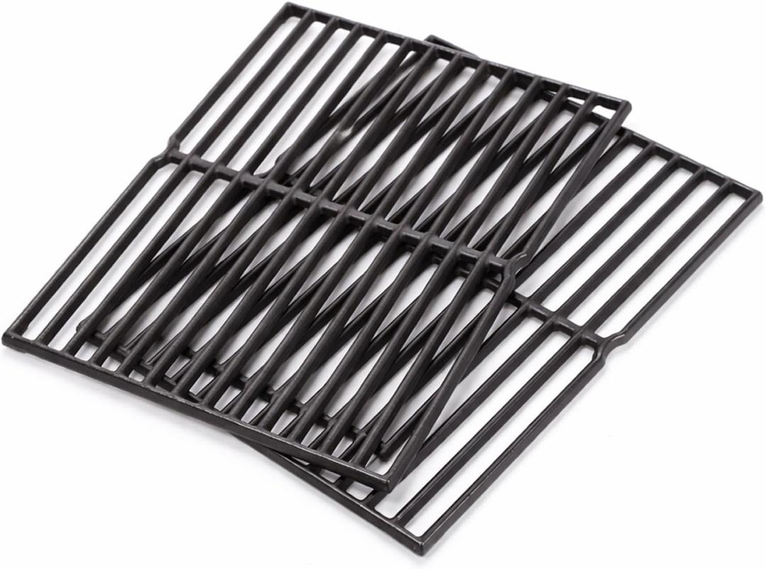 15" x 11-1/4" Cast Iron Cooking Grates - Replacement for Weber Spirit 200 Side-Control (E/S-210 20092012), Spirit 500, Genesis Silver A | Fits Weber 7522/7523/7521/65904/65905