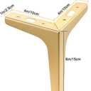 6 inch Metal Furniture Legs, Gold Legs for Furniture Set of 8, Sofa Legs 6 inch, Modern Furniture Feet for Couch Dresser Chair Bed Table Cabinet Ottoman Cupboard DIY Replacement Parts