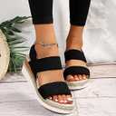 Sandal Heel Diamond Style Size 8 1/2 Black Womens