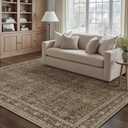 Hargiis Runner Rug Non-Slip TPE Backing Bohemian Area Rug for Hallway Living Room Bedroom Stain Resistant and Pet-Friendly Accent Rug (Bronze 2*8)