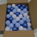 GOGOSO Ball Pit Balls for Toddler, Baby Plastic Playballs Kids Soft Pastel Pelotas Non-Toxic BPA-Free Pearl Blue+Light Blue+White 100 Balls (A Pearl Blue+Light Blue+White)