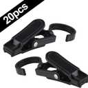 Jiozermi 20 PCS Laundry Hooks, Plastic Clothes Pins, Super Strong Hanger Clips, Swivel Hooks for Clothing Store, Home Office & Workshop, Black