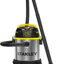 Stanley 3 Gallon Wet Dry Vacuum, Powerful 4 Peak HP Motor, Portable Stainless Steel 3 in 1 Multifunctional Shop Vacuum with Blower, Model: SL18136