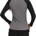 Kate Kasin Womens Henley Long Sleeve Shirts, Juniors Tops for Teen Girls, Cute Baseball Shirt School Trendy Clothes (Gray, XXL)