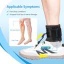 AFO Foot Drop Brace for Walking, Upgraded Zinc Alloy Hook, Includes Eyelet Hook for Elastic Laces, Adjustable Drop Foot Support Brace Fits Left or Right Foot for Men & Women, L/XL