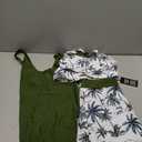 Daci Womens 3 Piece Tankini Swimsuits with Skirt - Tummy Control Bathing Suit Swim Tank Top Sport Bra 2026 Athletic Swimwear (Large, Green Palm Tree)