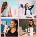 2 x Silicone Boot Compatible with Sinple Midern 24/30/40 oz Tumbler with Handle/Trek Pivot, Protective Anti-Scratch Bottle Bottom Sleeve Cover Compatible with Sinple Midern Tumbler (Bling Blush)