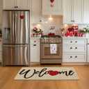 Artoid Mode Welcome Love Heart Valentine's Day Doormat, Home Decor Low-Profile Runner Rug Door Mat for Indoor Outdoor 24x59 Inch