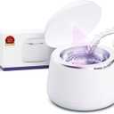 Sonic Pro Dental Cleaning Pod, 43kHz Ultrasonic Retainer Cleaner Machine for Dentures, Mouth Guards, Braces, Toothbrush Heads, Jewelry & All Dental Appliances, FSA/HSA Eligible (Pearl White)