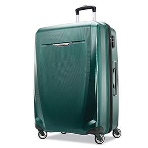 Samsonite Winfield 3 DLX Hard side Expandable Luggage with Spinners, Checked-Large 28-Inch, Emerald