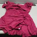 Aidonger One Piece Swimdress Tummy Control Ruffle Swimsuit for Women Tie Knot Swim Dresses V Neck Bathing Suit Skirt Burgundy ,Size 2XL