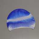 Tripsky Silicone Swim Cap,Comfortable Bathing Cap Ideal for Curly Short Medium Long Hair, Swimming Cap for Women and Men, Shower Caps Keep Hairstyle Unchanged (Blue & White Gradient)