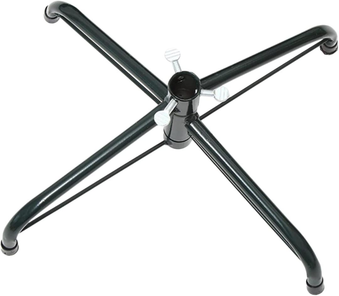 CIMAXIC Christmas Tree Stand for Tree 1.9cm Tube Metal Painted Safe Sturdy Base for Fake Christmas Trees (30x30cm, Green)