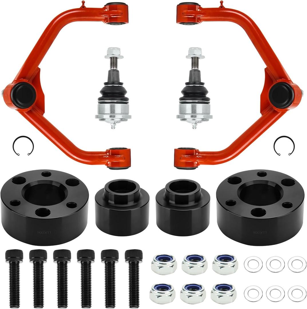3" Front & 2" Rear Leveling Lift + Upper Control Arm Lift 2-4" for Ram 1500 2011-2022, with Replace Ball Joints, Adjustable Suspension Kit
