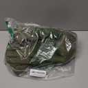 YoungsTex Olive Green Linen Curtains 40 Inch Length for Kitchen Window, Short Semi Sheer Drapes Textured Light Filtering with Rod Pocket Back Tab for Cafe Bathroom, 2 Panels, 42 X 40 Inch