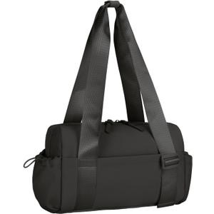 Mini Gym Bag for Women, Small Duffle Tote Bag with Wet Compartment, Lightweight Cute Gym Bag for Girls Weekender Yoga Workout Work, Black